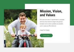 Cycling Club Values One Page Template