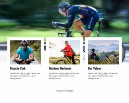 Join A Cycling Club - Free Download Web Page Design