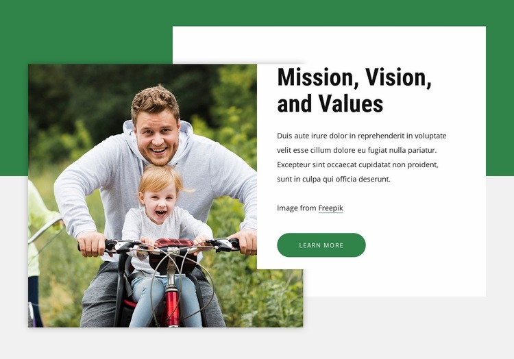 Cycling club values Website Builder Templates