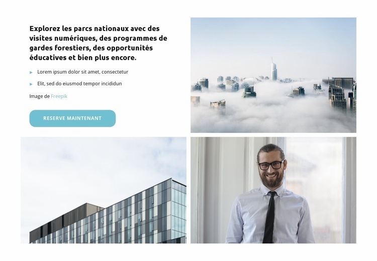 Espace de travail en équipe Modèles de constructeur de sites Web