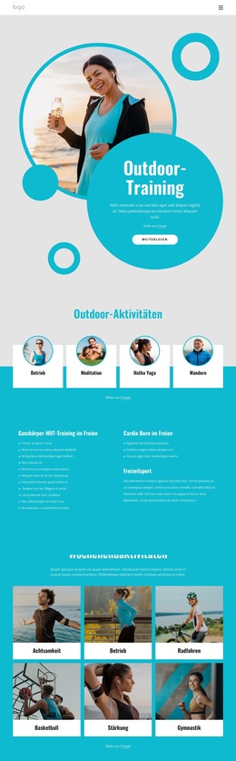 Outdoor-Workouts Für Den Ganzen Körper – Fertiges Website-Design