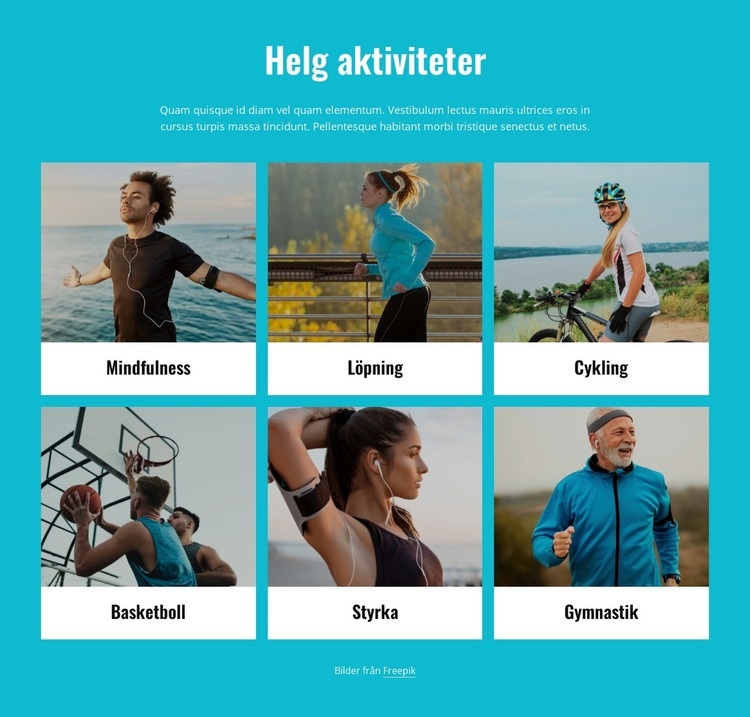 Helg aktiviteter WordPress -tema