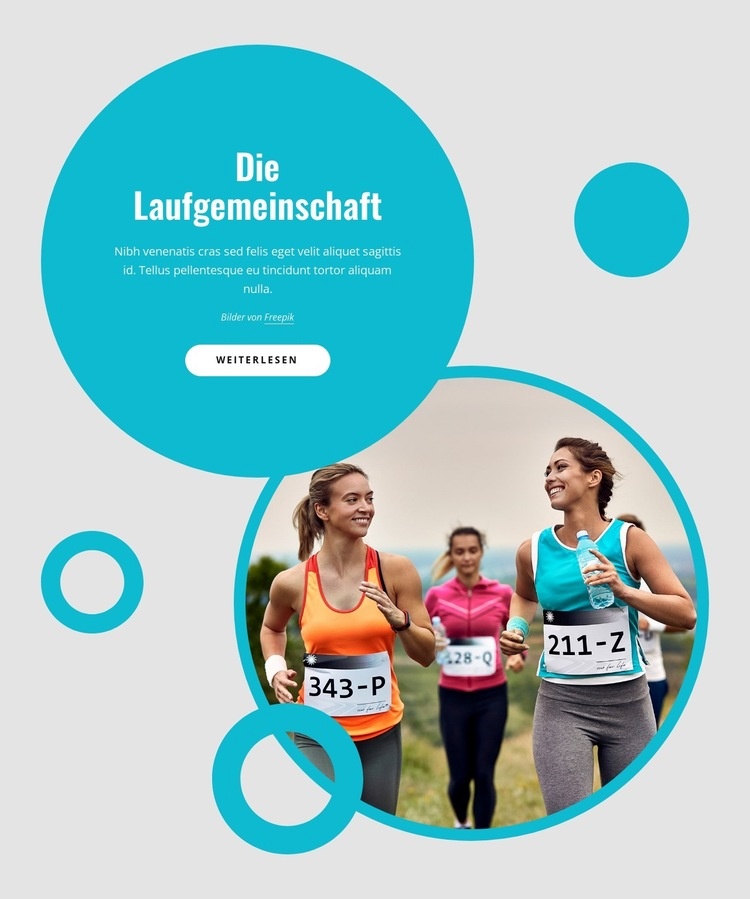 Unsere Laufcommunity Website-Modell