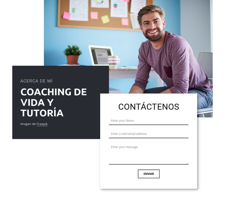 Coaching y mentoría de vida Maqueta de sitio web