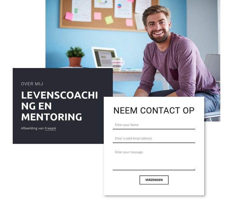 Life coaching en mentoring Website mockup