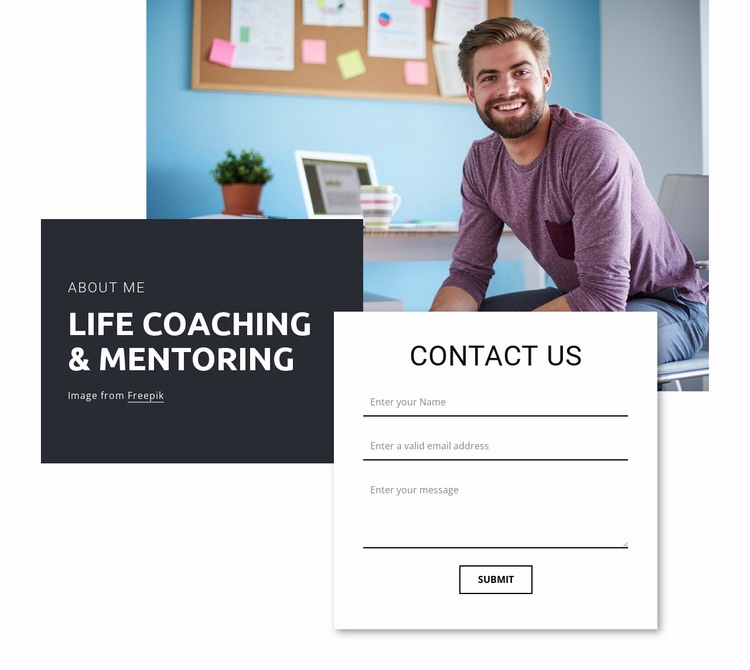 Life coaching and mentoring Web Page Design