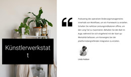 Künstlerwerkstatt - Kostenlose Website-Vorlage