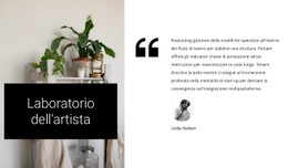 Sito Web Della Pagina Per Laboratorio Dell'Artista