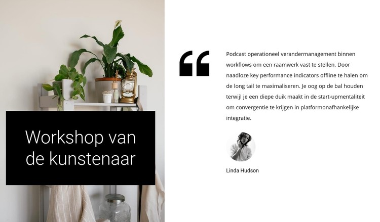 Atelier van de kunstenaar CSS-sjabloon