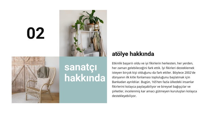 Atölye hakkında HTML5 Şablonu