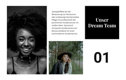 Unser Traumteam – Website-Design-Vorlage
