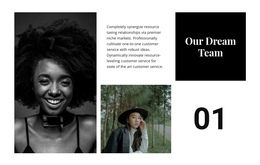 Our Dream Team - One Page Bootstrap Template