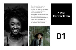 Nosso Time Dos Sonhos - Modelo HTML5 Gratuito