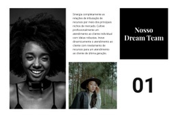 Página De Destino Mais Criativa Para Nosso Time Dos Sonhos