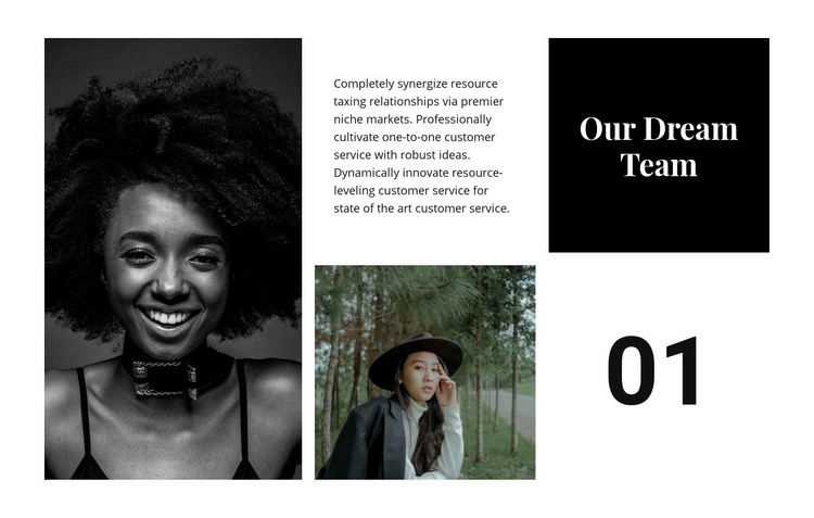 Our dream team Web Page Design