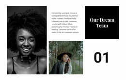 Our Dream Team - Psd Website Mockup