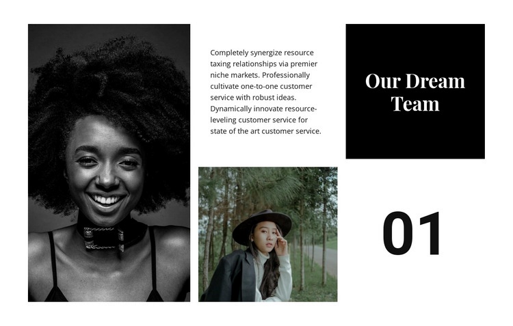 Our dream team Wix Template Alternative