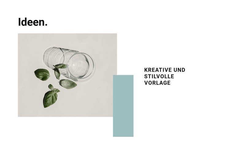 Kreative und stilvolle Vorlage Website-Modell