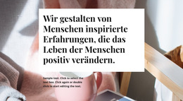 Wir Gestalten Menschen Inspiriert - Beste Website-Vorlage