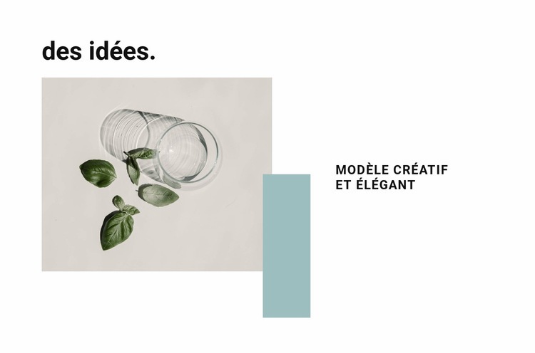 Modèle créatif et élégant Conception de site Web