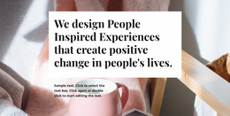 We Design People Inspired - Website Creation HTML
