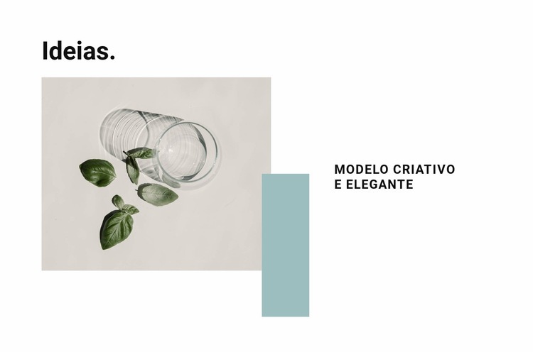 Modelo criativo e elegante Design do site