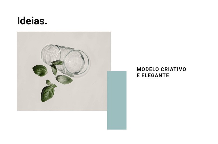 Modelo criativo e elegante Maquete do site