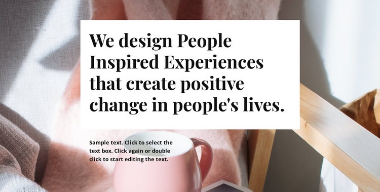 Vi designar människor inspirerade Html webbplatsbyggare