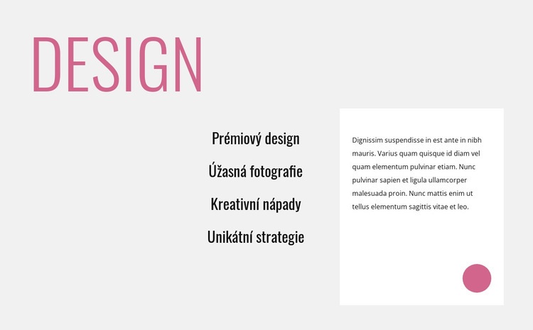 Kreativní inovativní design Šablona CSS