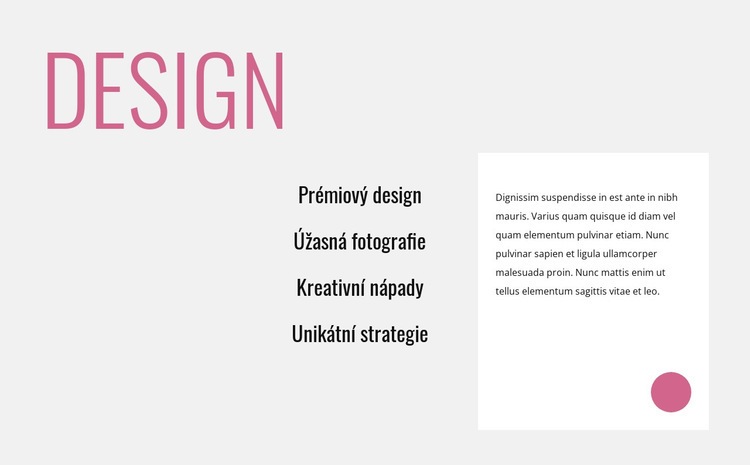 Kreativní inovativní design Šablona webové stránky