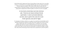 Text Mit Kursivem Block - Einseitenvorlage