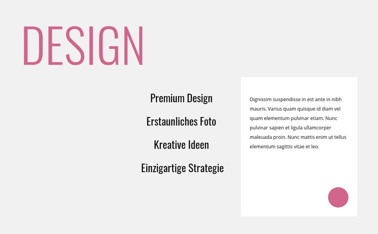 Kreatives innovatives Design HTML Website Builder