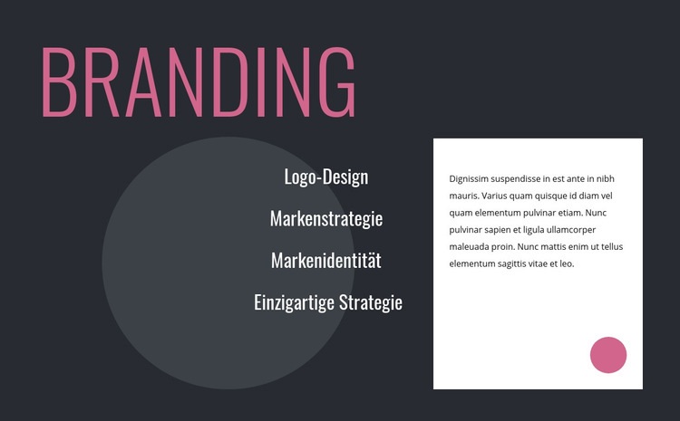 Logo-Design und Branding-Strategie HTML5-Vorlage