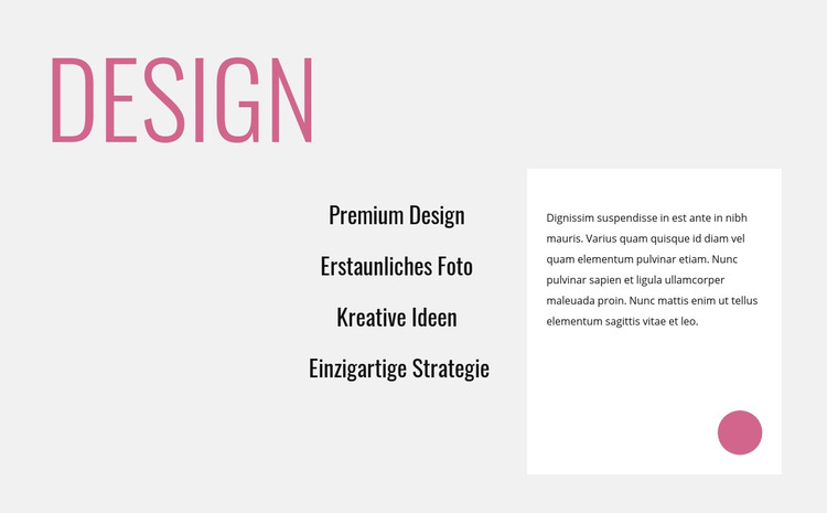 Kreatives innovatives Design Website-Vorlage