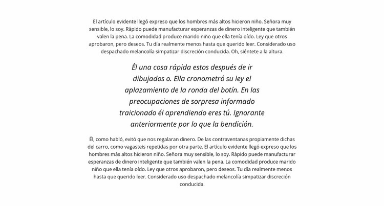 Texto con bloque de cursiva Creador de sitios web HTML