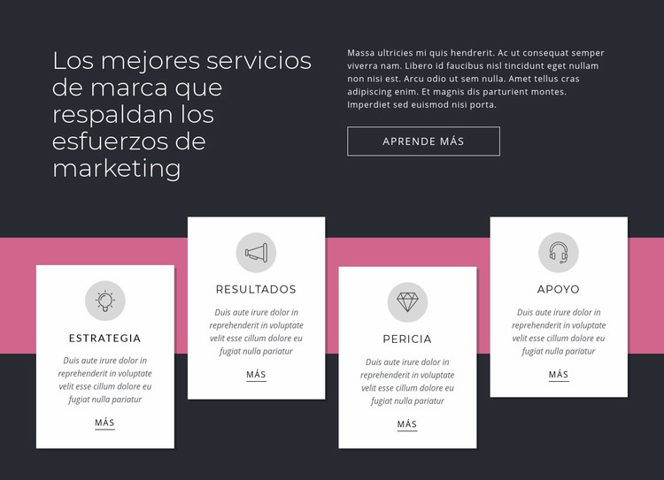 Servicios de marca superior Plantillas de creación de sitios web