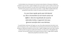 Fonctionnalité De Mise En Page De Thème Pour Texte Avec Bloc Italique