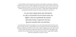 Texte Avec Bloc Italique - Modèle De Fonctionnalité D'Une Page