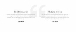 Testimonials with quote icon - Html Code Example by Nicepage