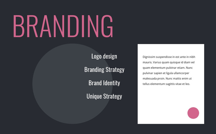Logo design and branding strategy HTML Template