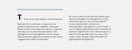 Sor, Két Oszlop Szöveggel – Webhelytervező Sablon