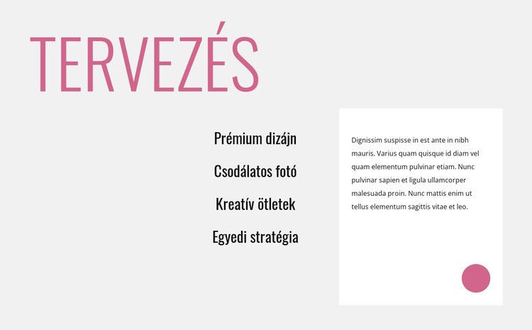 Kreatív innovatív design Weboldal tervezés