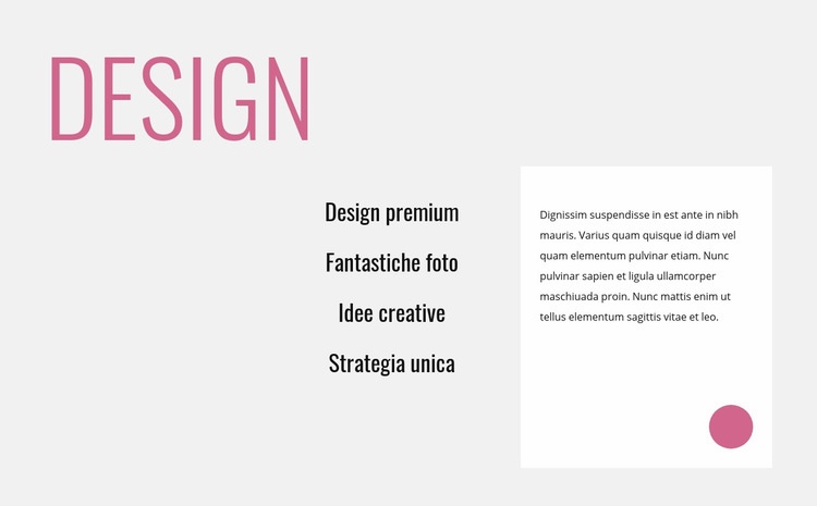 Design innovativo creativo Costruttore di siti web HTML