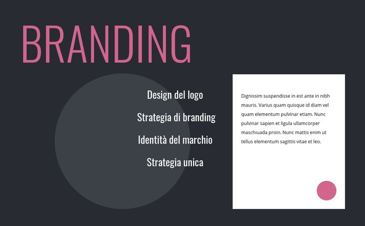 Progettazione del logo e strategia di branding Costruttore di siti web HTML