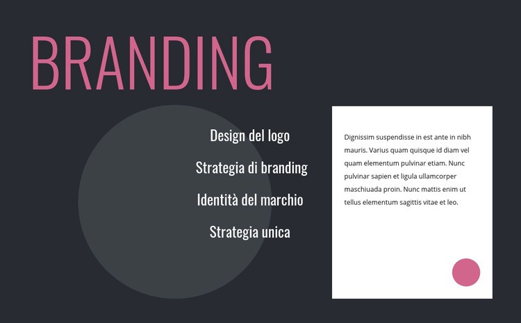 Progettazione del logo e strategia di branding Modello HTML5