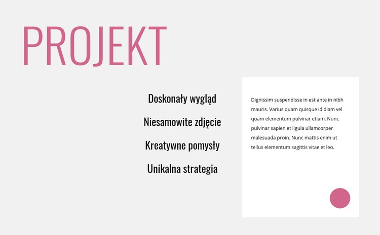 Kreatywny innowacyjny projekt Makieta strony internetowej