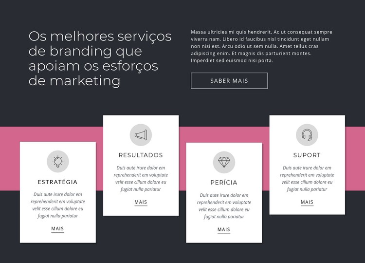 Principais serviços de branding Template CSS