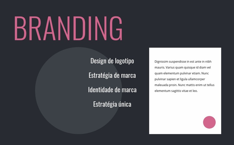 Design de logotipo e estratégia de marca Landing Page