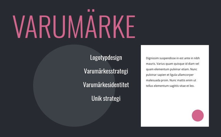 Logotypdesign och varumärkesstrategi CSS -mall