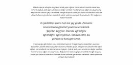 İtalik Bloklu Metin Için Kullanıma Hazır Site Tasarımı